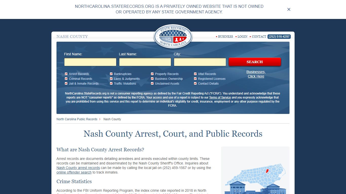 Nash County Arrest, Court, and Public Records