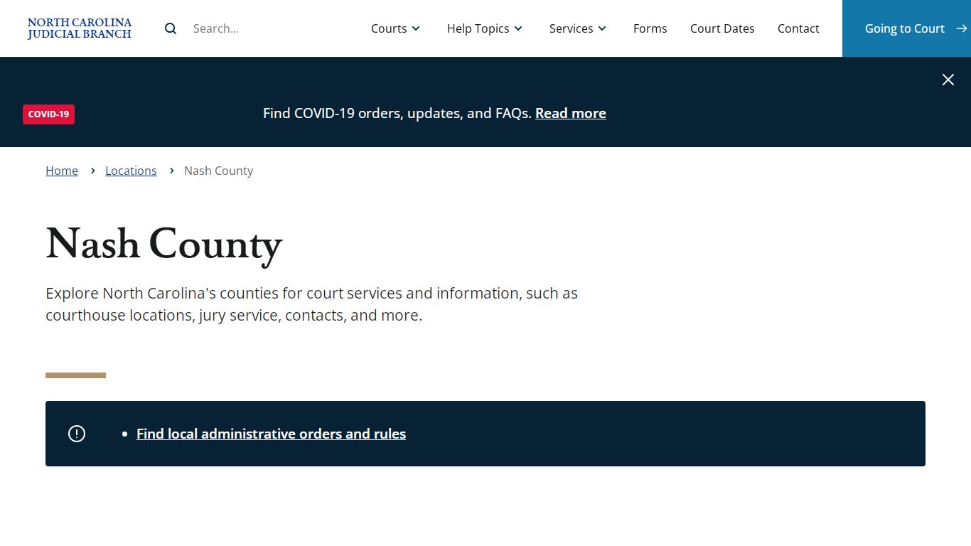 Nash County | North Carolina Judicial Branch - NCcourts